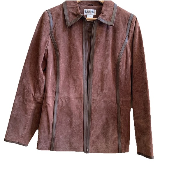 bagatelle Other - Mens Small Bagatelle Vintage Leather Zip Up Jacket  (ZIPPER BROKEN) russet brown